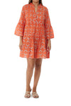 2462 Coral Cotton Shirt Dress