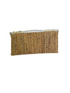 BG-01-1105 Silver Jute Clutch With Shells and Coins