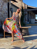 661 Multicolor animal print hawaii dress