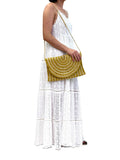 BG-01-1088 Yellow Jute Clutch