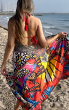 661 Multicolor animal print hawaii dress