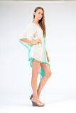 Tassel V-NECK TUNIC TOP KAFTAN OMBRE