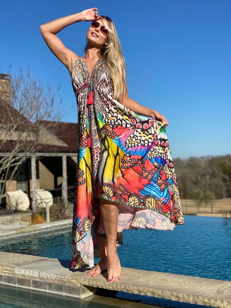 hawaii halter dress Hibiscus Flower Hawaiian Dress: One Size Halter Top Beach Dress