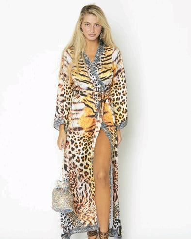 Tiger Kimono coverup