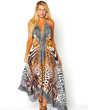 648 Animal print exotic Hawaii dress