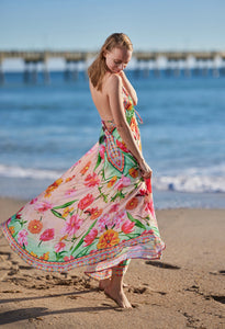 695  Halter ombre blush  hawaii dress
