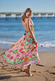 695  Halter ombre blush  hawaii dress