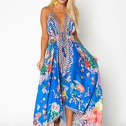 Blue Hawaii dress, halter style