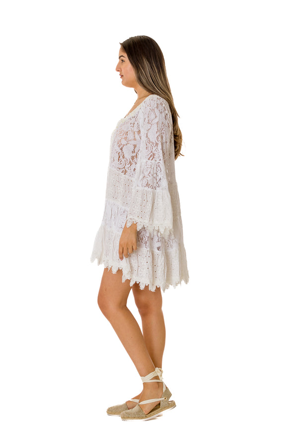 CS-145 Beautiful Withe lace Dress
