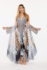 693 Animal print duster