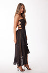 Black lurex dress three stars