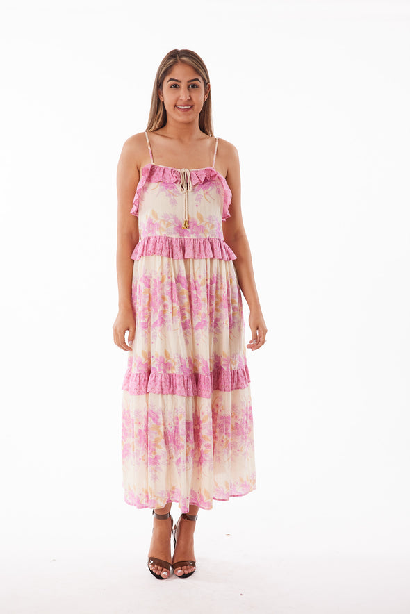 Pink lurex dress