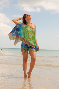 Silky Cargo shorts with crystals Ref ID 55618-shorts