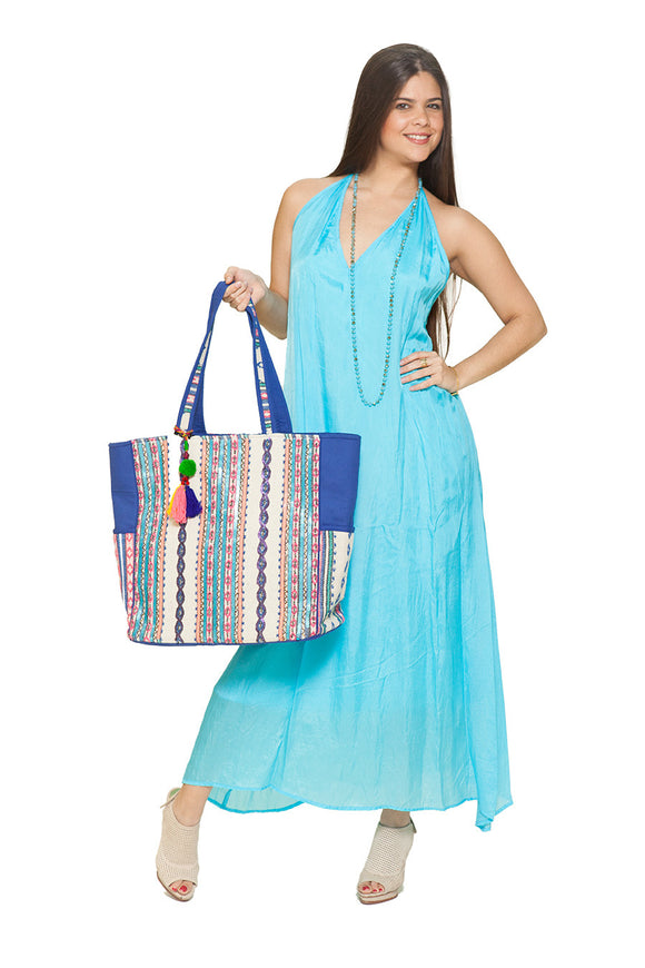 BD - Baby Blue, backless dress, with accessories in the back, three way dress!