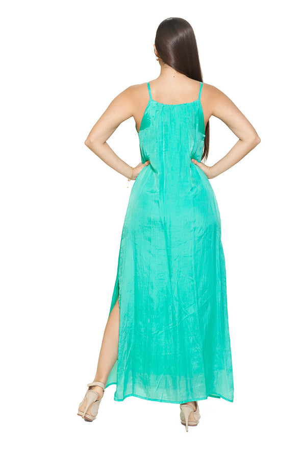 Spaghetti dress - Emerald Green