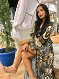 Kimono Coverup, Long silk Kimono robe