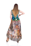 659 Animal print exotic Hawaii dress