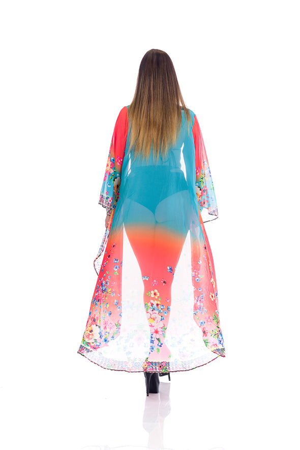 Free spirit, flowing Duster, kimono, resort-wear, perfect coverup or pair it with shorts