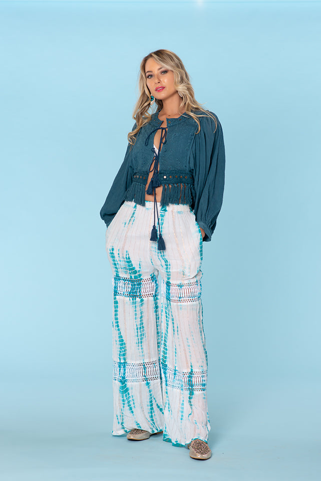 Sexy Boho Holiday Top AQUA S Sexy Boho Holiday Top AQUA S