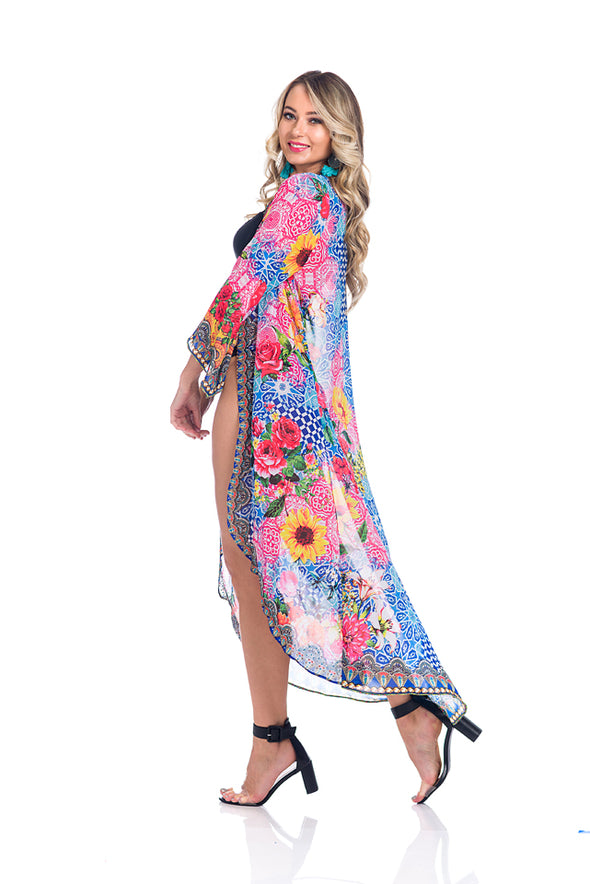 Floral Duster- Pair it with the same dress, or wear it like a kimono, cover up, or jacket