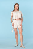 Summer White shorts set, sexy short set