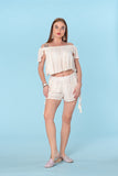 Summer White shorts set, sexy short set