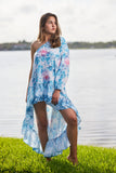 style #3 Blue floral one shoulder Dress-2023 collection