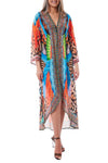 2023 collection 552 Multicolor Feather Kimono