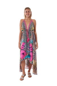 314 Animal Print halter dress