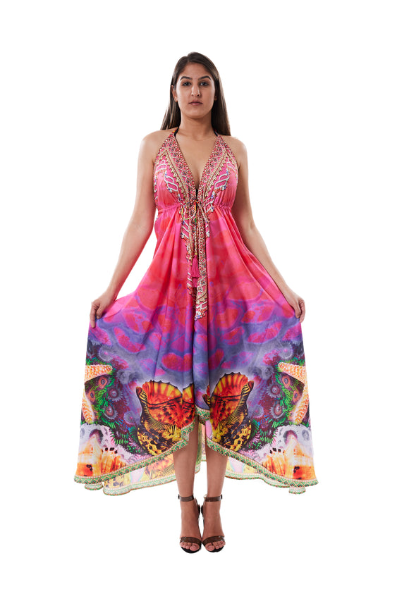 526 hot pink halter dress Ranee's 526 hot pink halter dress Ranee's