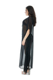 Long embellished kaftan, with slip