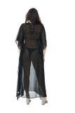 Long embellished kaftan, with slip