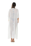 Long embellished kaftan, with slip