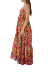822 Multicolor Floral Cotton Long Dress