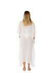 White and Gold Embellished Kaftan