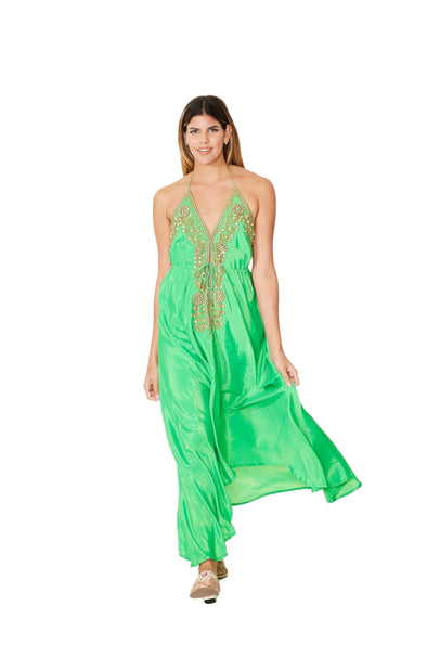 Green Embellished Dress