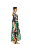 237 Tropical Kiwi Print Long kaftan