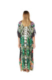 237 Tropical Kiwi Print Long kaftan