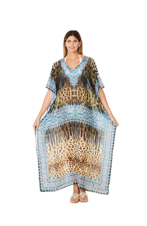 243 Cheetah Print Long kaftan