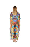 271 Multicolor Animal Print Long kaftan