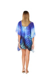 368 Leaf Multicolor Print Short kaftan