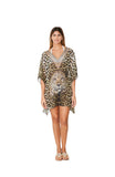 312 Leopard Print Short kaftan