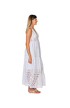 C-2100 Eyelet Cotton White Dress.