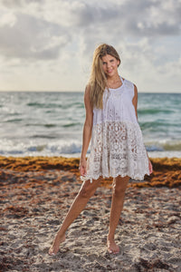 CH-10 white cotton mini dress 2023