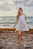 CH-10 white cotton mini dress 2023