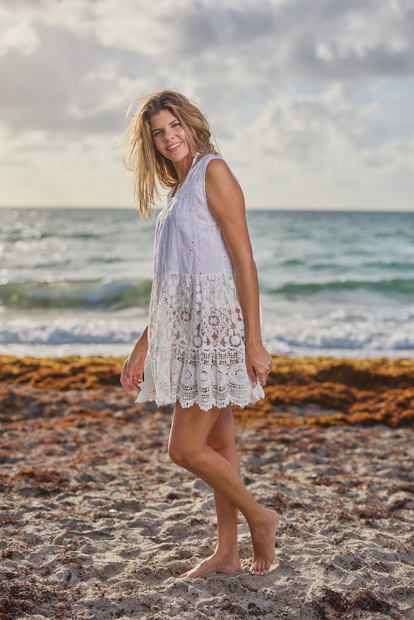 white christmas dresses Raya Cotton Backless Maxi Dress - Organic Openback maxi Dress main image 1