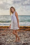 CH-10 white cotton mini dress 2023