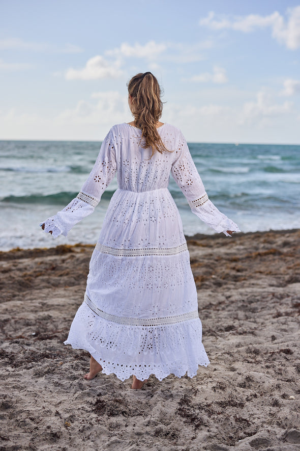 #8 white cotton Dress New Arrival 2023