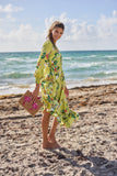 style #2 Lime floral one shoulder Dress-2023 collection
