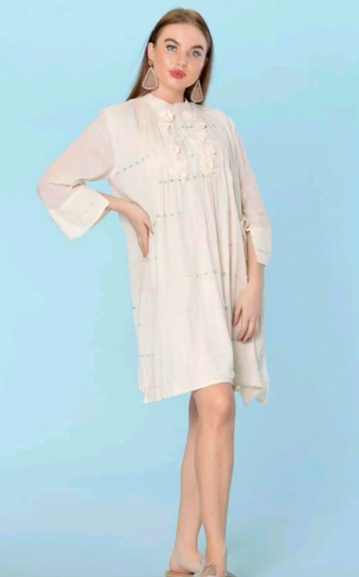 White tunic dress, resort collection